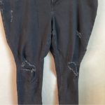 Old Navy Pop Icon Skinny Black Distressed Mid Rise Short Denim Jeans Photo 2