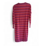 Loft  Pink Red Purple Striped Duster Cardigan Open Front Longline Knit Sweater S Photo 1