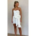 French Connection  White Florida Summer Strapless Mini Dress Size 6 Photo 1