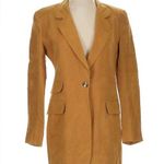 Jones New York Vintage 70’s  Tan Mustard 100% Linen Blazer Jackets Size 4 Small S Photo 0