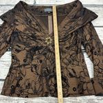 KM Collections by Milla Bell Vintage‎ Bronze Blouse w/ Brooch [Size 10] NEW NOS Brown Photo 5