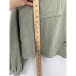 Madewell Knit Corduroy Crop Shirt-Jacket L Sage Green Soft Ribbed Shacket Fall Photo 8