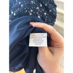 Patra Navy Beaded Silk Draped Scoop Neck Cocktail Dress Blue Size 20W Photo 7