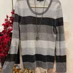 Antonio Melani Metallic Striped Sweater Size L Photo 0