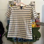 Denim & Co . short-sleeve striped button-front shirt  Photo 0