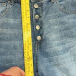 Risen  Jeans High Rise Button Fly Distressed Frayed Raw Hem Stretchy Size 13/31 Photo 10