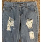 American Blue ~ Distressed Jeans ~ Sz 9 ~ Light ~ Juniors Mom Style Jeans Photo 3