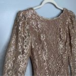 Vintage Ambria Lace Sparkle Mini Short Dress Gold Small 4 Photo 1