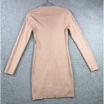 SheIn Button Front Dress Women Medium Ribbed Knit Long Sleeve Bodycon‎ Photo 1