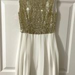 B Darlin Gold Sequin Dress Photo 0