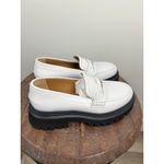 Maje NWT  White Leather Platform Loafers Chunky Lug Sole Women's Shoes Size 40 Photo 7