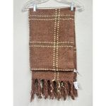 Maurice's  Scarf Womens Sweater Knit Fringe Rust Cream Soft One Sz 25”x 74” Photo 3
