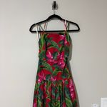 Farm Rio Red Dream Garden Lenzing Ecovero Euroflax Maxi Dress Red Size XS Photo 2