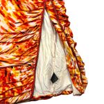 Cynthia Steffe 100% Silk Orange Ruched Mini Dress Zip Detail Fitted lined Sz 10 Photo 5
