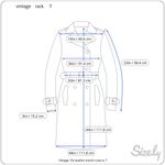 leather trench coat brown double breasted Vintage 1970s sz 7 Photo 1