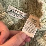 st. john's bay Vintage St. John’s Bay Cable Knit Mock Neck Sweater | Sage Green | Size Small Photo 4