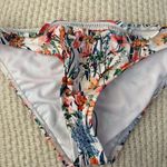 Lucky Brand  Women's Bikini Bottom Floral Crochet Trim Size Large Photo 0