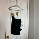 Amanda Uprichard  Soiree Mini Dress in Black & Ivory Photo 4