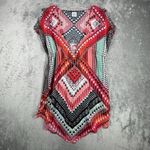 Becca Swim Cover Up Women Medium Large Multicolored Geometric Caravan Tunic Photo 1