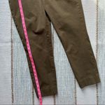 Everlane  The Fixed Waist Stretch Military Green Cropped Pants Women’s Size 10 Photo 3