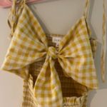 Mable yellow gingham plaid dress size small Gold Photo 7