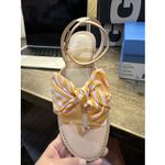 Jack Rogers Slip On Bow Detail Satin Blush Stripe Heidi Sandals Size 8.5 Preppy Photo 12