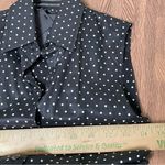 Club Monaco  Polka‎ Dot Black Cotton Button Down Shirt Dress 00 Photo 4