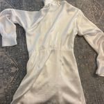 ZARA Satin White Dress Photo 1