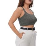 Everlane New Top Womens S The Cozy Stretch Tank Wool Yak Ribbed Cropped Gray Photo 13