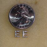 Gold Tone CZ Rhinestone Initial E Dainty Boho Stud Earrings Photo 5