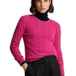 Ralph Lauren Polo Pink Cable Knit Crewneck Pullover Sweater Size M Medium Photo 0