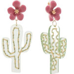 Betsey Johnson Cactus Flower Earrings Photo 0