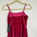 Lulus  Hot Pink Velvet Skater Mini Dress Womens XS Sleeveless Strappy Prom Formal Photo 5