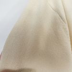 Max Studio Vintage 90s Y2K Cream Floral Beaded Open Front Clasp Cardigan Photo 5