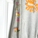 Nickelodeon ‎ Hoodie Pullover Gray 90s Cartoon Characters TV Show Sweatshirt Photo 3