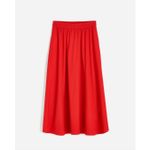 Madewell Poplin Midi Skirt Cotton A Line Cerise Red Minimalist Pockets XS NWT Photo 5