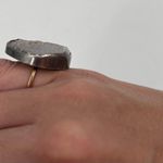 MELISSA JOY MANNING Ring Druzy Light Purple Silver & Gold One of a Kind Rare Photo 3