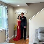 Full Sequin Red Prom Dress Size 0 Photo 1