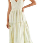 Anthropologie  Striped Tier Maxi Dress neutral motif S Photo 0