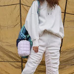 Free People Movement Free People White Sundown Fleece pants  Photo 0