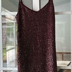 EXPRESS maroon burgundy sparkle sequin tank top Photo 9