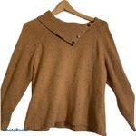J.Jill M camel speckled sweater fold over neck Photo 0