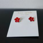 Kate Spade - ‘First Bloom’ Red Floral Studs W/ Gold-Plating & Crystals Photo 3
