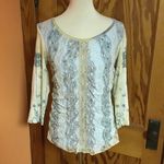 Retro Y2K feminine lace top Blue Size M Photo 8