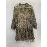 ZARA  Women's Dress Sheer Lined Animal Print Size Medium Long Sleeve Photo 1