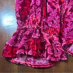 Sundance  Women’s Burnout Velvet Long Sleeve V-Neck Top Blouse Size M Boho Jewel Photo 3