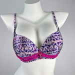 Elle NWT  Bikini Set Purple Floral Swimwear Size B80/L Photo 2