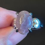 Elegant purple amethyst S925 silver heart ring size 8 Photo 4