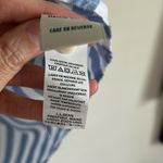 L. L. Bean classic white blue striped organic cotton button down boxy shirt M​​ Size M Photo 3