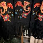 Andrea Jovine  Woman Vintage Embroidered Open Vest with Fringe 2X Photo 2